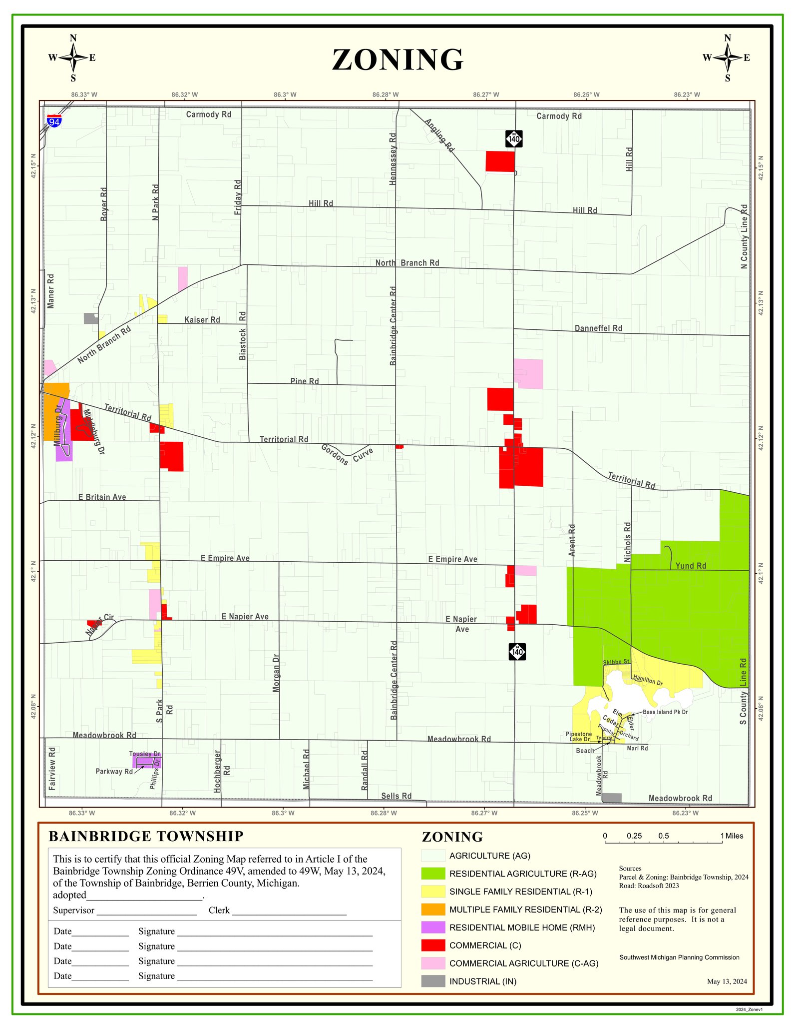 Bainbridge Township Zoning Map