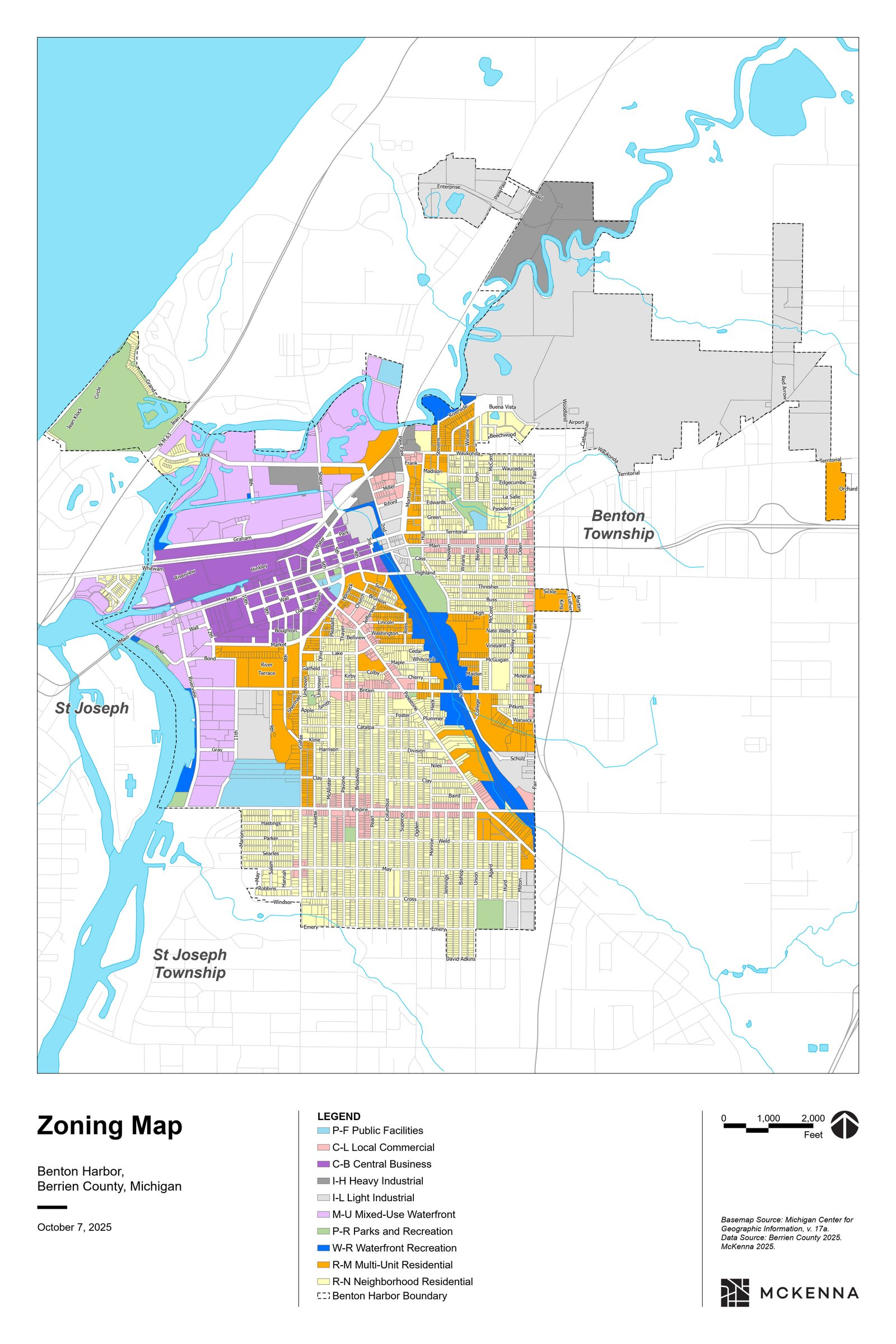 Benton Harbor Zoning Map