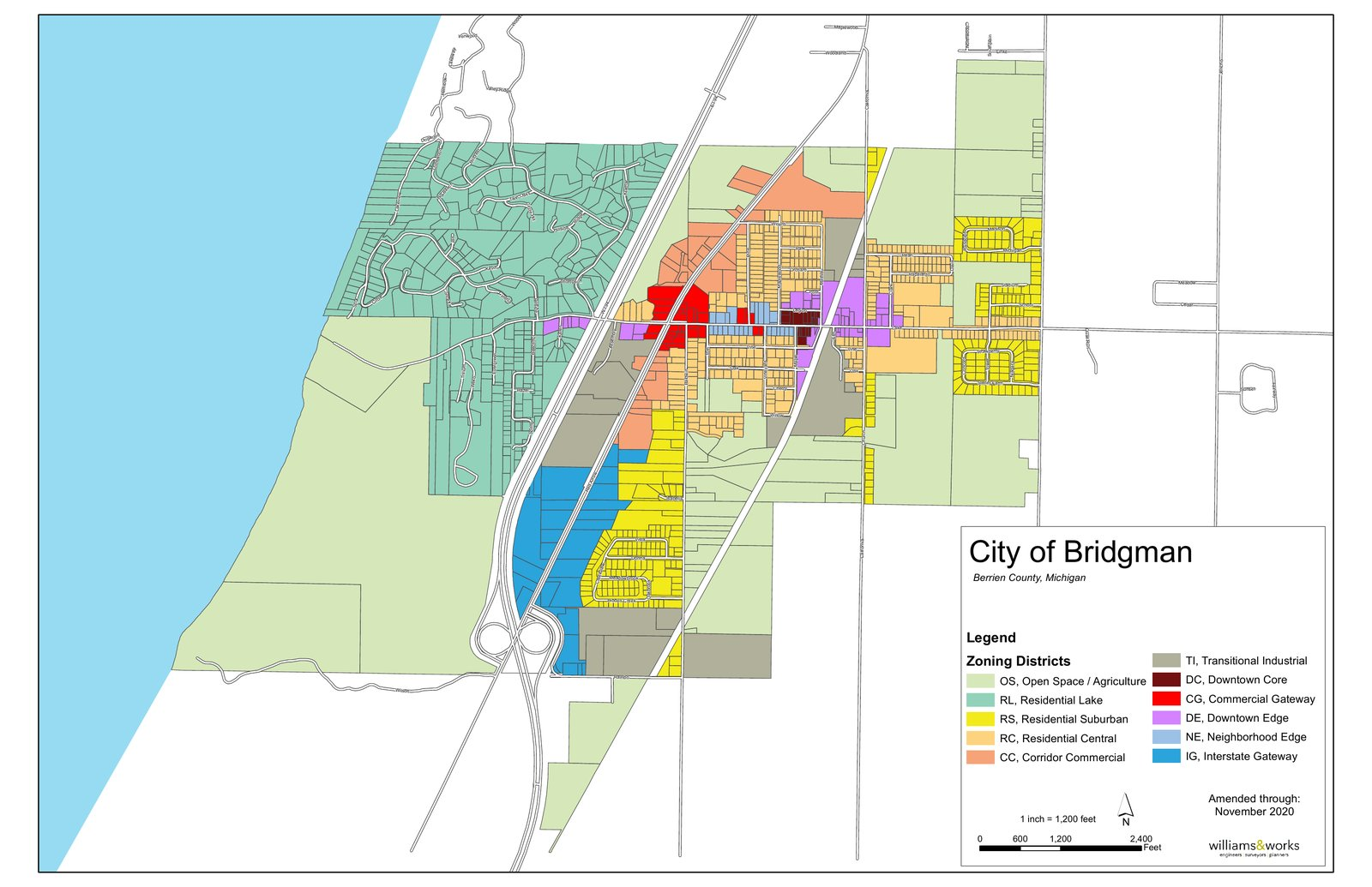 Bridgman Zoning Map