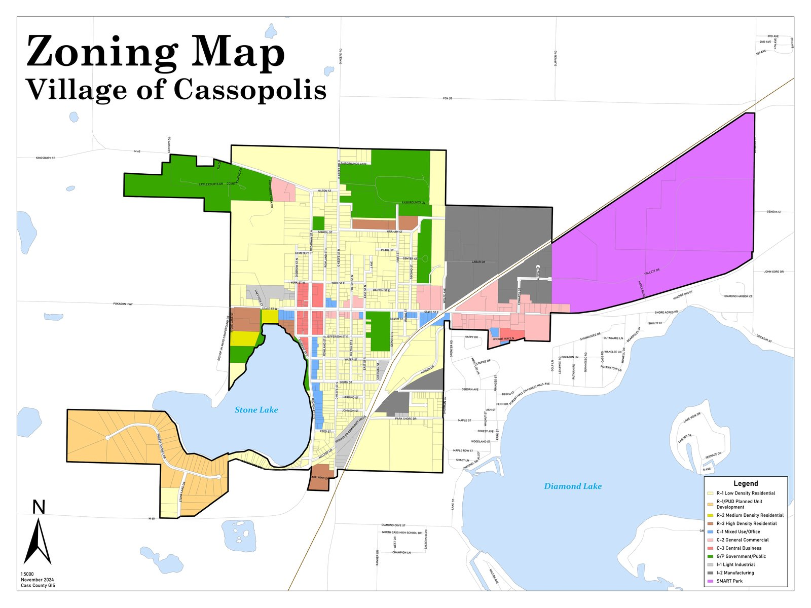 Cassopolis Zoning Map