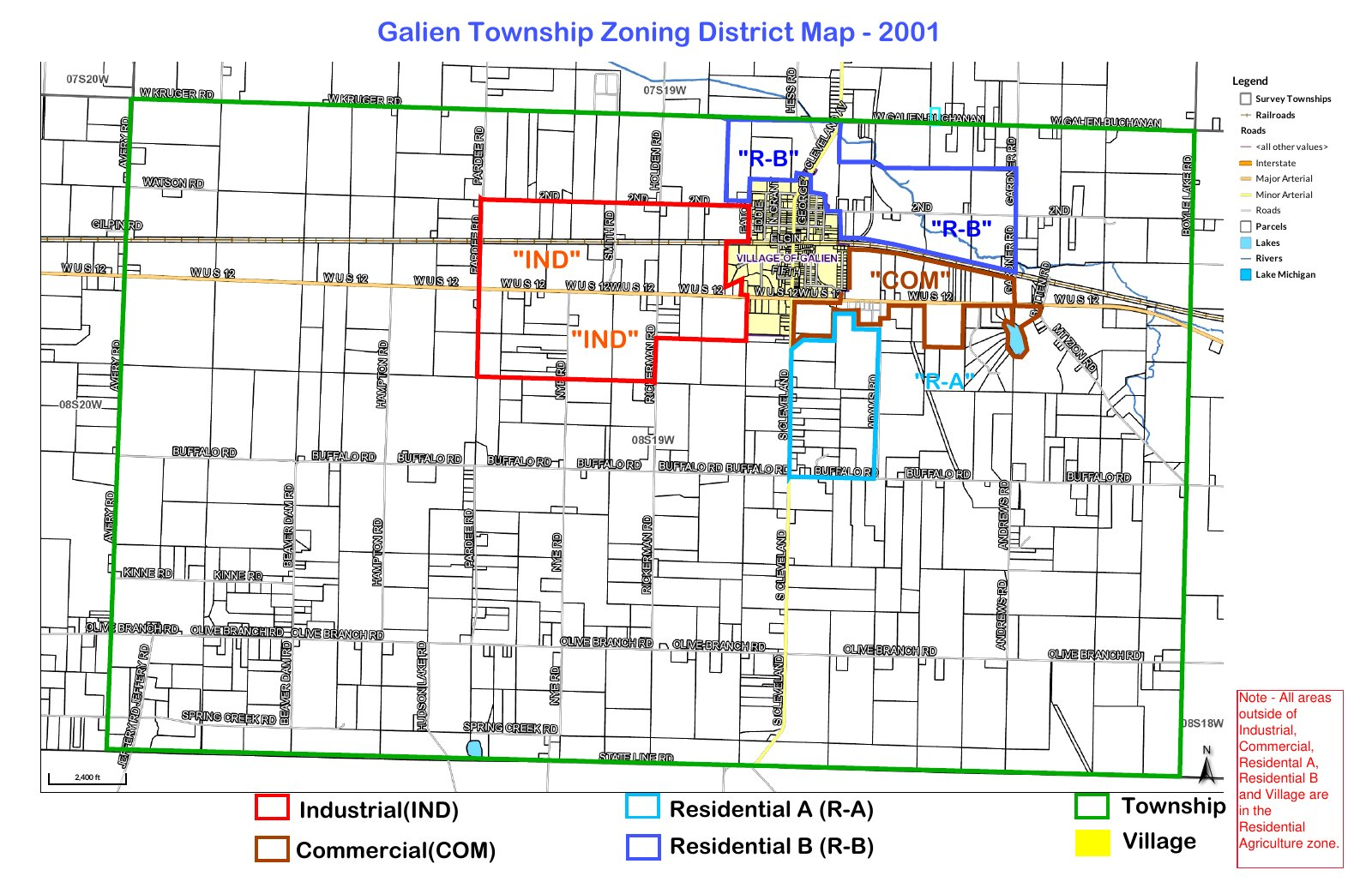 Galien Township Zoning Map