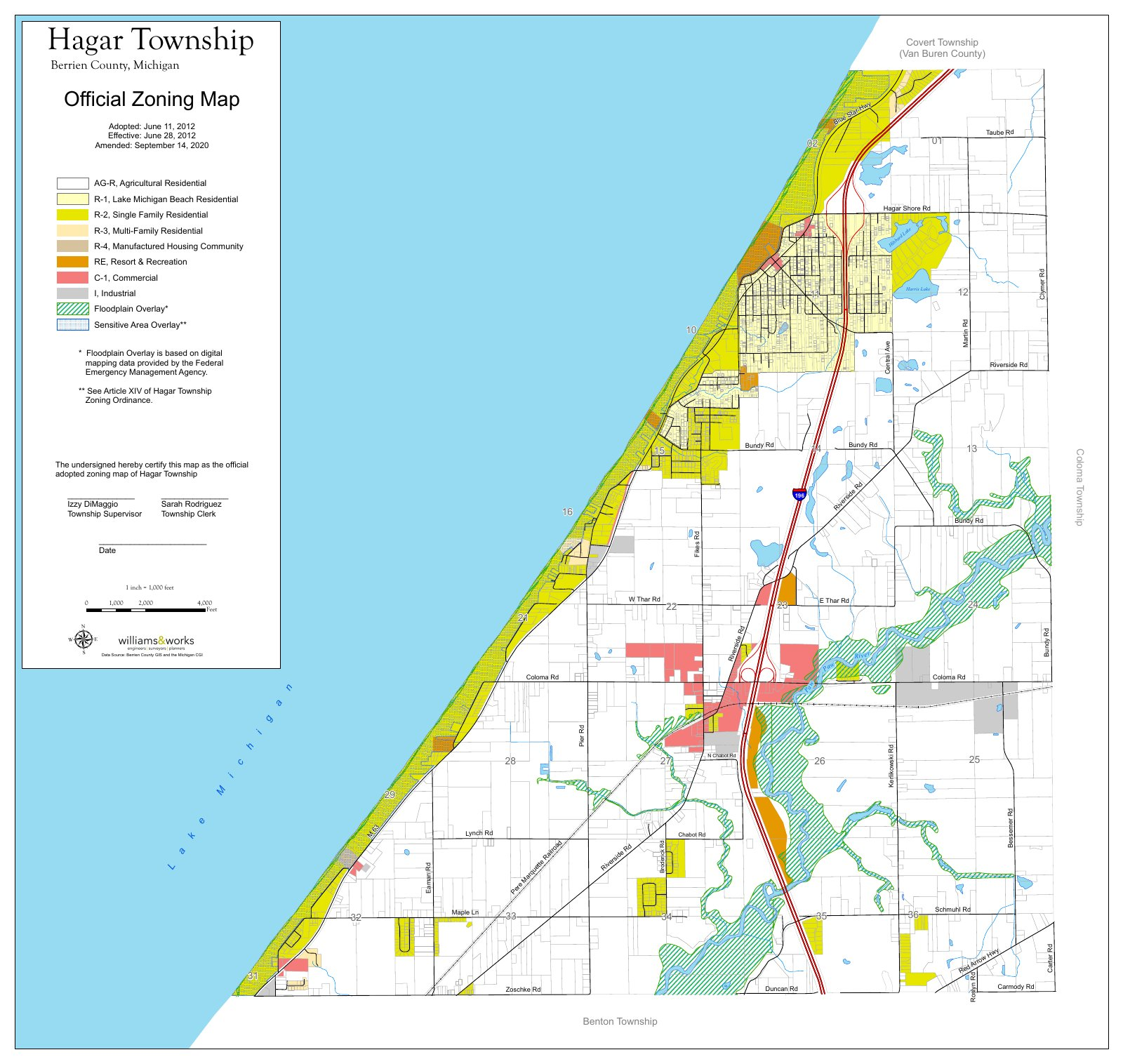 Hagar Township Zoning Map