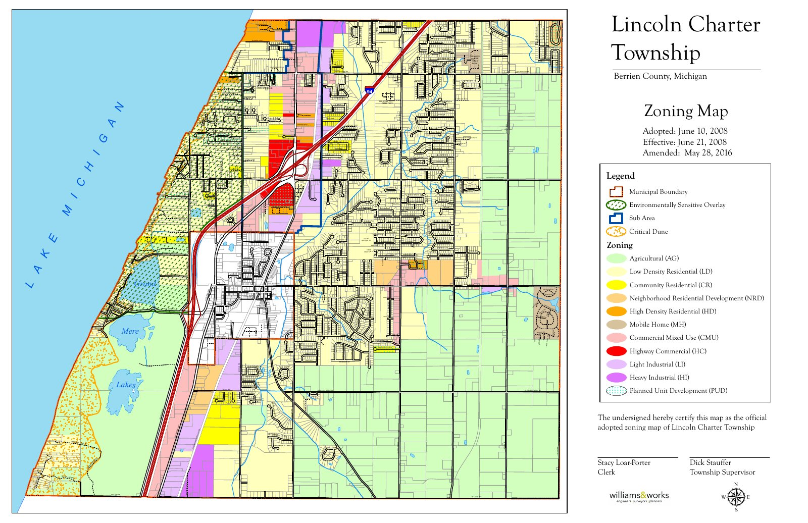 Lincoln Charter Township Zoning Map