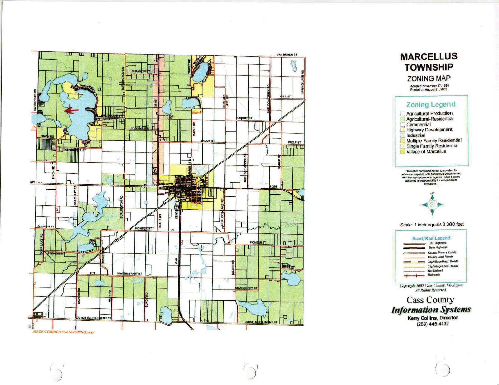 Marcellus Township Zoning Map