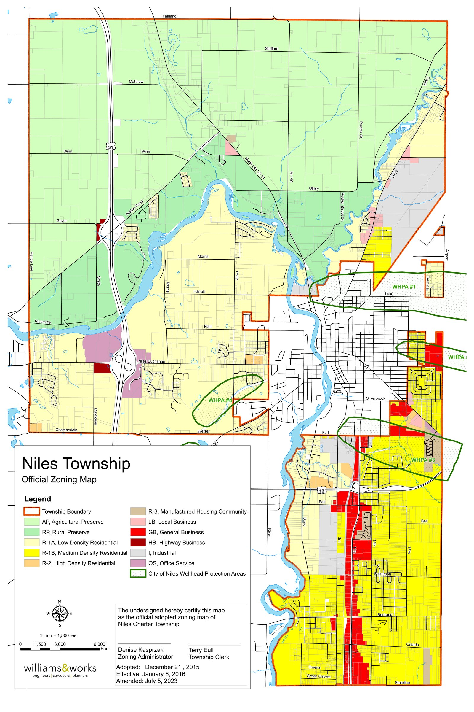 Niles Charter Township Zoning Map