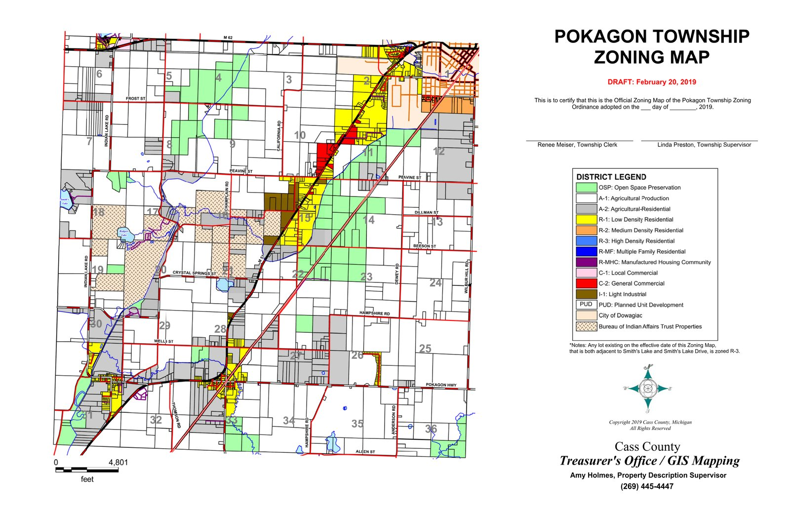 Pokagon Township Zoning Map