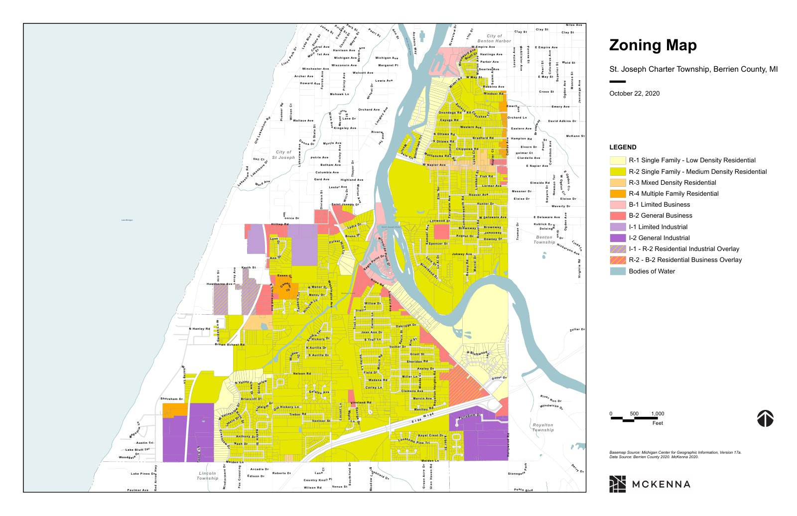 St. Joseph Charter Township Zoning Map