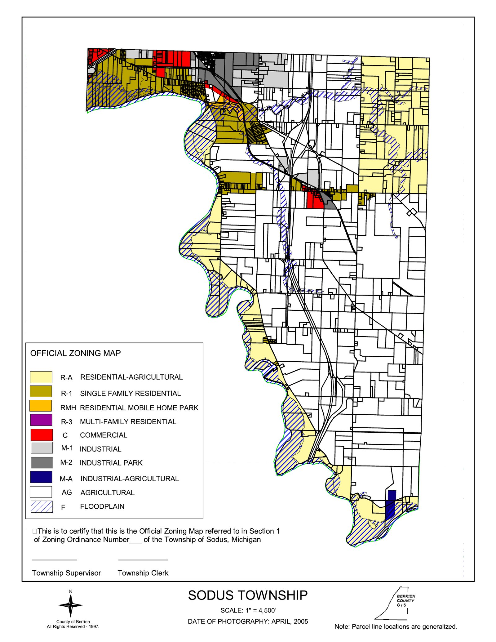 Sodus Township Zoning Map