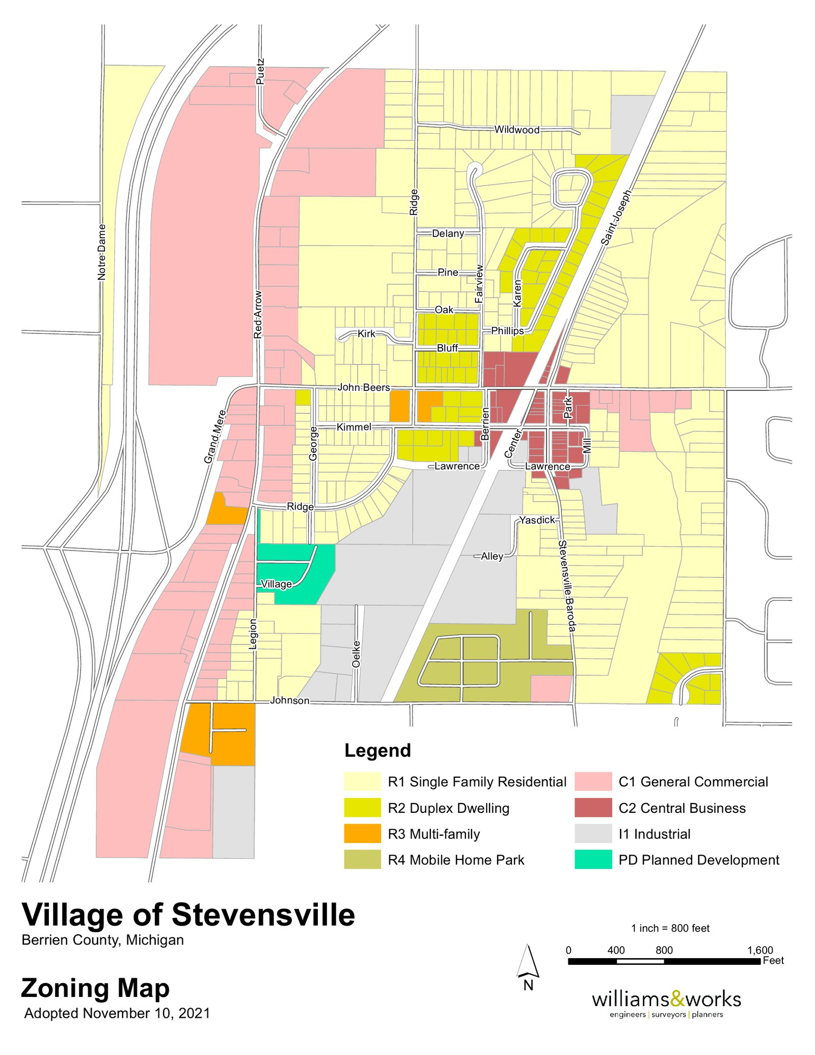Stevensville Zoning Map