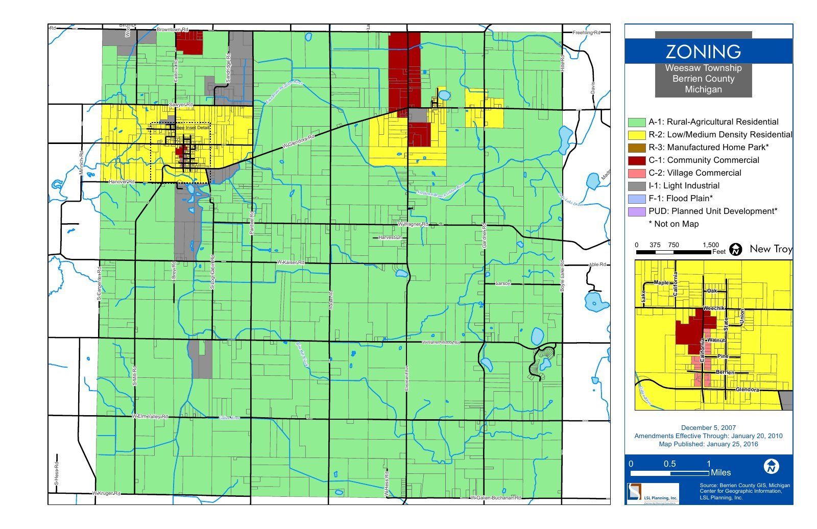 Weesaw Township Zoning Map
